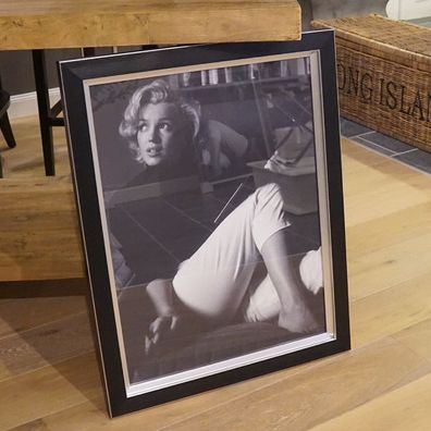 Marilyn Monroe 1953 Haus Druck Wandbild Poster gerahmt Foto Spiegelrahmen