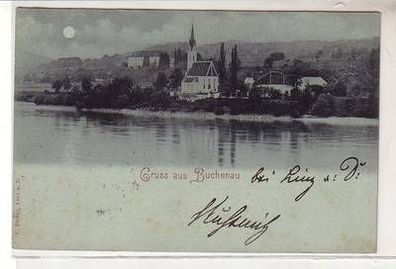 52017 Mondscheinkarte Gruss aus Buchenau 1902