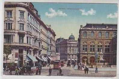 51930 Ak Wien Operngasse mit Verkehr 1912