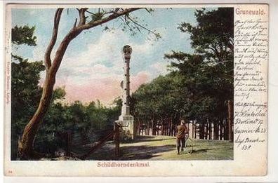 52014 Ak Grunewald Schildhorndenkmal 1903