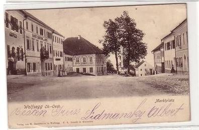51981 Ak Wolfsegg in Oberösterreich Marktplatz 1904