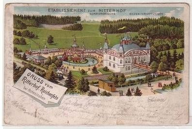 52260 Ak Lithographie Gruß vom Ritterhof Reichenfels bei Hohenleuben 1903