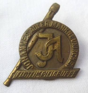 seltenes Blech Abzeichen Flötengruppe Johannes Adler Markneukirchen um 1930