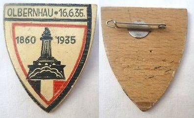 seltenes Holz Abzeichen Kyffhäuserbund Olbernhau 1935