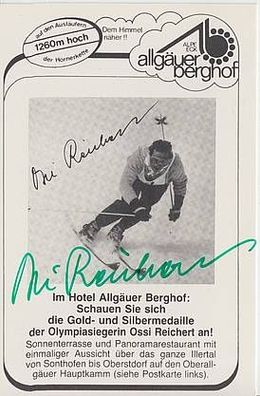 Ossi Reichert Autogrammkarte 70er Jahre Original Signiert + A 19517