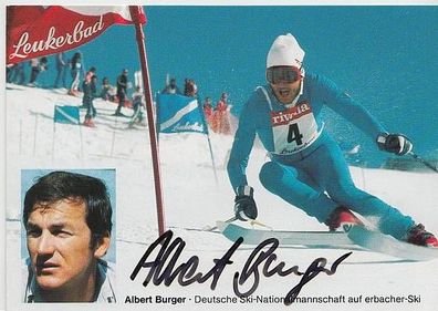 Albert Burger Autogrammkarte 80er Jahre Original Signiert + A 19504