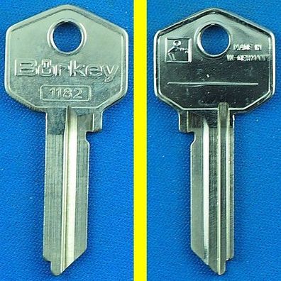 Schlüsselrohling Börkey 1182 für verschiedene Kawe, Luxor Profil T, Tesa