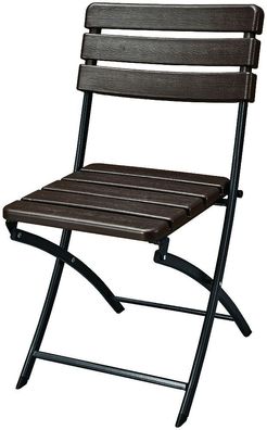 2x Klappstuhl Gartenstuhl Bistro Stuhl Stühle Stuhlset Camping Holz Optik