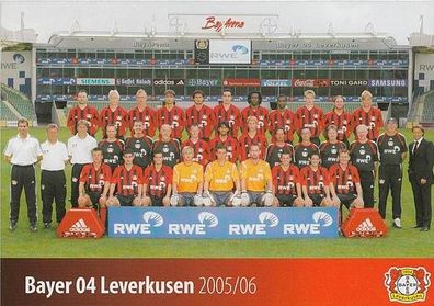 Mannschaftskarte Bayer Leverkusen 2005-06 TOP + A20193