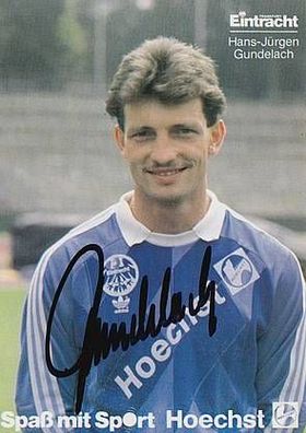 Hans-Jürgen Gundelach Eintracht Frankfurt 1986-87 Autogrammkarte + A20494