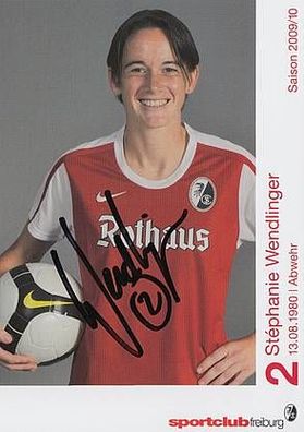 Stephanie Wendlinger SC Freiburg 2009-10 TOP Original Signiert + A20170
