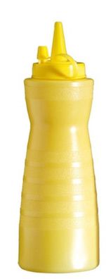 Quetschflasche Dosierflasche Soßenflasche mit Verschlusskappe 0,35L -Farbe: gelb