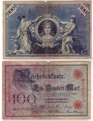 Banknote Kaiserreich 100 Mark 18. Dezember 1905
