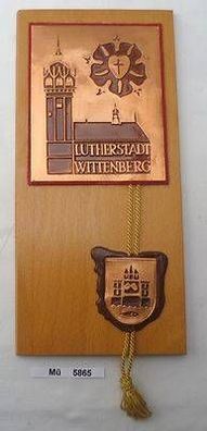 DDR Wandschmuck Metallbild und Wappen Lutherstadt Wittenberg