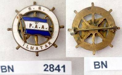 altes emailliertes Abzeichen Finnland S.S. Ilmatar F.A.A. um 1930