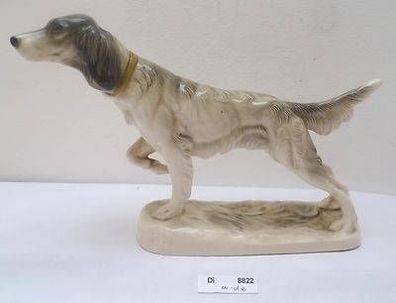 Hertwig Porzellan Katzhütte Figur Jagdhund Hund um 1950