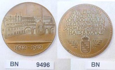 Bronzemedaille von Friedrich Wilhelm Hörnlein 300 Jahre Schmelzhütten Halsbrücke