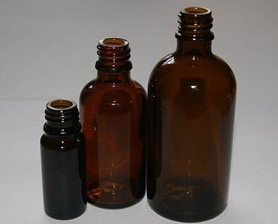 Braunglasflaschen, Leerflaschen, Apothekerflaschen 50-und 100 ml o. Tropfer/ Zerst.