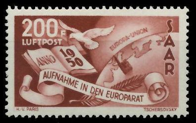 Saarland 1950 Nr 298 postfrisch X8845C6
