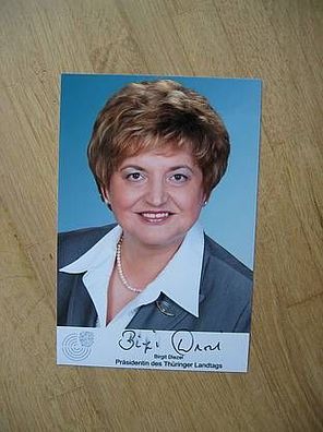Thüringer Ministerin CDU Birgit Diezel - handsigniertes Autogramm!!!