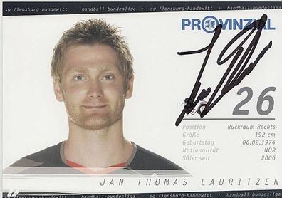 Jan Thomas Lauritzen SG Flensburg-Handewitt Autogrammkarte Original Signiert + A20788