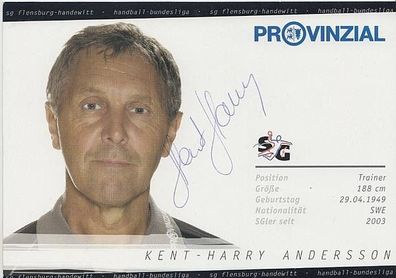 Kent-Harry Andersson SG Flensburg-Handewitt Autogrammkarte Original Signiert + A20774