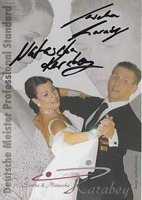 Sascha & Natascha Karabey Autogrammkarte Original Signiert + A20871