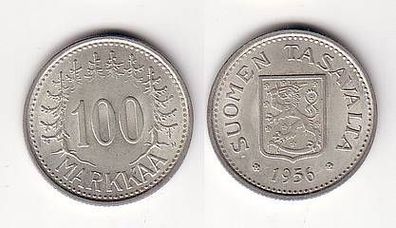 100 Markkaa Silber Münze Finnland 1956