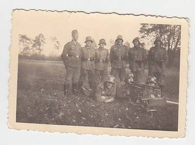 24705 Original Foto Soldaten mit Maschinengewehr 1939