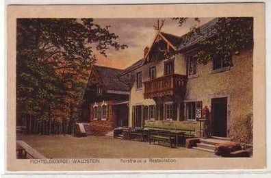 05354 Ak Fichtelgebirge: Waldstein Forsthaus und Restauration um 1930