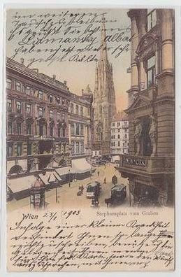 52030 Ak Wien Stephansplatz vom Graben 1903
