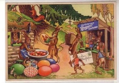 50234 Reklame Karte Ostereier gefärbt mit Brauns Eierfarben um 1940
