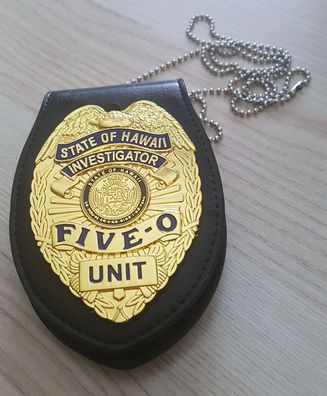 Hawaii Five 0 Badge / Polizeimarke + Lederhalter #Dienstmarke #2
