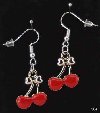 1 Paar Ohrhänger rote Kirschen Ohrring Schmuck
