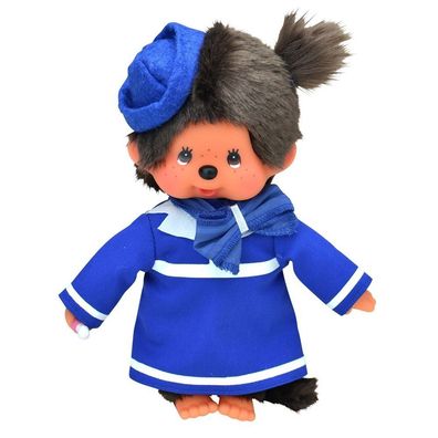 Stewardess | 20 cm | Monchhichi Puppe | Mädchen | Flugbegleiterin mit Kostüm