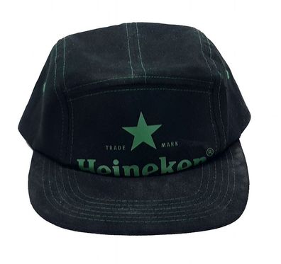 2x Heineken Kappe Basecap Cap Mütze schwarz grün Material : 100% Cotton