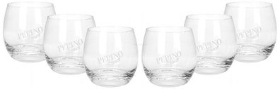Pepino Peach Longdrink Glas Gläser Set - 6x Gläser 2/4cl geeicht