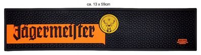 Jägermeister Barmatte Gummimatte Bar Unterlage schwarz orange gelb ca. 13 x 59c