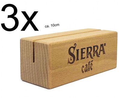Sierra Tischaufsteller Kartenhalter aus Holz Menu Board Hochzeit Deko - 3er Set