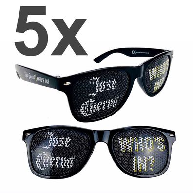 5x Jose Cuervo who s In Sonnenbrille Partybrille Nerd Brille Stückcooleartikel
