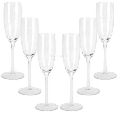 Henkell Champagner Gläser Flöten Set - 6x 10cl 0,1l geeicht