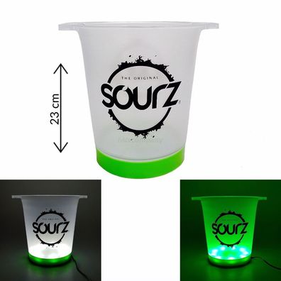 Sourz Kühler Flaschenkühler Eiskühler Getränkekühler Bar LED beleuchtet in grün