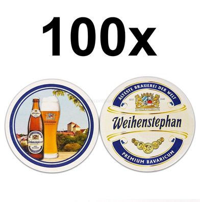 Weihenstephan Bierdeckel Untersetzer Bierfilz rund - 100er Packung