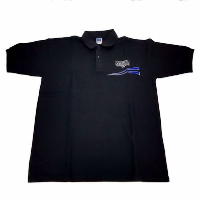 Niehoffs Vaihinger Polohemd Poloshirt T-Shirt schwarz - Größe L (65 Poly. / 35