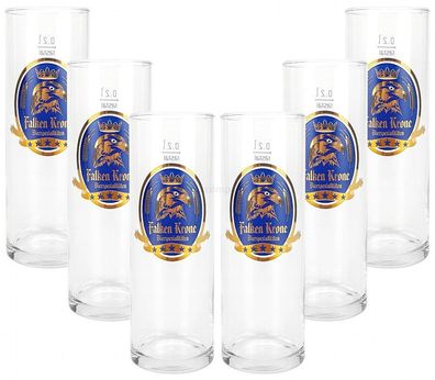 Falken Krone Bierspezialitäten Bierstangen Bierglas Glas Gläser Set - 4 x Stang
