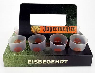Jägermeister Becher Shotglas Schnapsglas 8er Set mit halter - 2/4cl geeicht