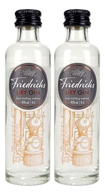 Friedrichs Dry Gin Mini (45% Vol) Set ? 2x 4cl -[Enthält Sulfite]