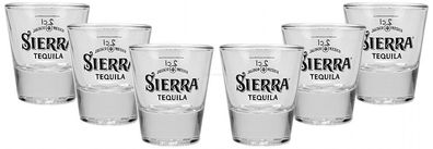 Sierra Tequila Shotglas Sierra " Lead the Party " Glas Gläser 2cl geeicht - 6er