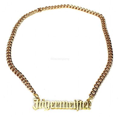 Jägermeister Goldkette Halskette aus Metall (kein echtes Gold)