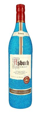 Asbach Uralt Weinbrand 0,7l 700ml (35% Vol) - Bling Bling Glitzerflasche in bla